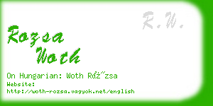 rozsa woth business card